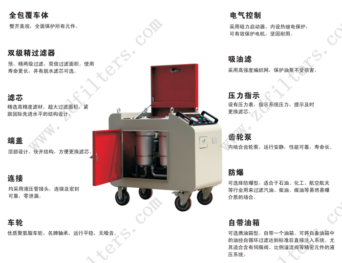 LYC-C系列箱式移動濾油機結構特征