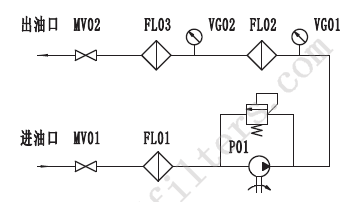 LYC-C系列箱式移動濾油機系統(tǒng)原理圖